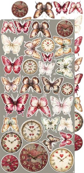 Комплект дизайнерска хартия с елементи за изрязване - In Love - 18 листа