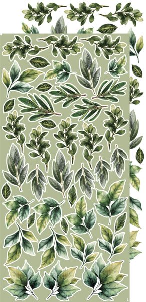 Комплект дизайнерска хартия с елементи за изрязване - All Leaves EXTRA MIX - 18 листа