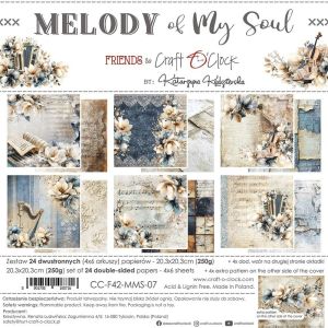 Комплект дизайнерска хартия - Melody Of My Soul MIX - 24 листа