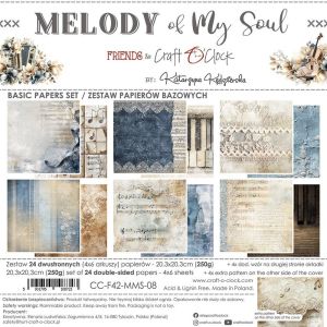 Комплект дизайнерска хартия - Melody Of My Soul MIX - 24 листа