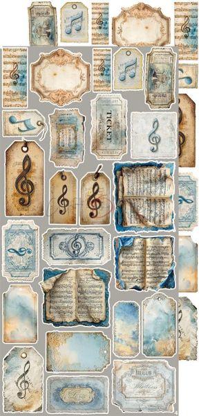 Комплект дизайнерска хартия с елементи за изрязване - Melody Of My Soul EXTRA MIX - 18 листа