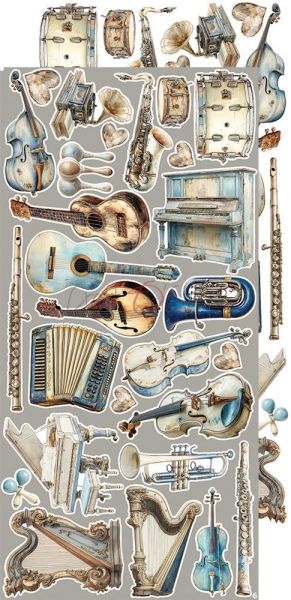 Комплект дизайнерска хартия с елементи за изрязване - Melody Of My Soul EXTRA MIX - 18 листа