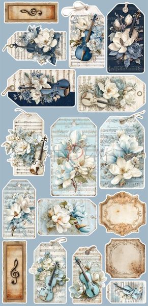 Комплект дизайнерска хартия с елементи за изрязване - Melody Of My Soul EXTRA MIX - 18 листа