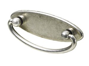 Ретро Дръжка - Антично сребристо цинкова сплав - 94 x 25/42 x 18 mm