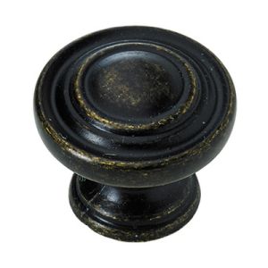 Дръжка - Черно лят цинк -  Ø 25 x 20 mm