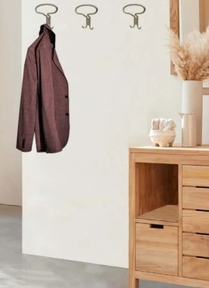 Закачалка - Сребриста матирана цинковса сплав- 102 х 120 х 30 мм