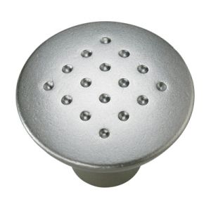 Дръжка- Сребриста мат лят цинк, никелиран-  Ø 33 x 27,5 мм