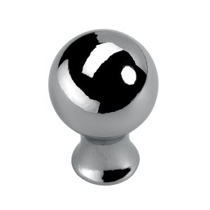 Дръжка - Сребриста хромирана лят цинк- Ø 20 x 30 мм,