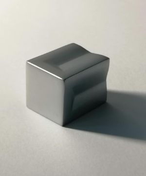 Дръжка - Сребристо сива цинкова сплав никелирана мат - 17 х17 х 24 мм