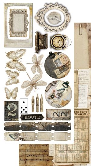 Комплект дизайнерска хартия - In Silence - 6 листа