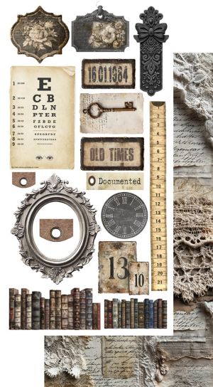 Комплект дизайнерска хартия - In Silence - 6 листа