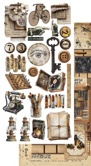 Комплект дизайнерска хартия - In Silence - 6 листа