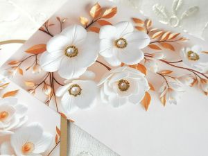 Комплект плик с вложка - Злато и Перли - 15,70 х 10,00 см