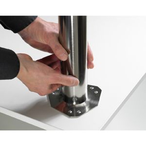 Крак за маса- Сив Стомана - 700 - 730 x Ø 60 мм, 