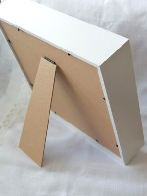 Бяла 3D дълбока Рамка със стъкло - 27,00 х 27,00 х 6,00 см