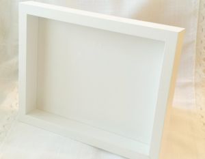 Бяла 3D дълбока Рамка - 25,00 х 20,00 х 3,00 см