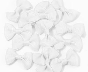 Мини панделки - Бяло - 12 бр.