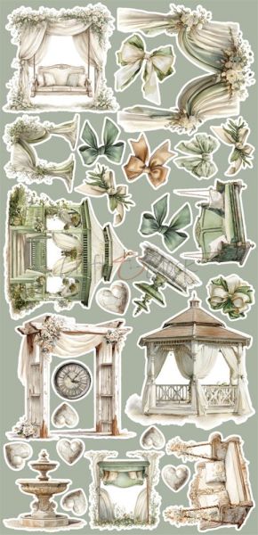 Комплект дизайнерска хартия с елементи за изрязване - Lifetime Loving You EXTRAS MIX - 18 листа