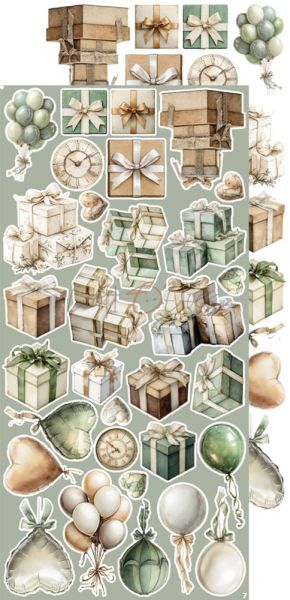 Комплект дизайнерска хартия с елементи за изрязване - Lifetime Loving You EXTRAS MIX - 18 листа