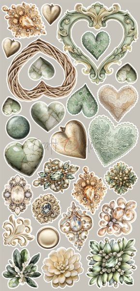 Комплект дизайнерска хартия с елементи за изрязване - Lifetime Loving You EXTRAS MIX - 18 листа