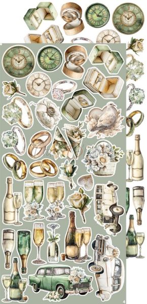 Комплект дизайнерска хартия с елементи за изрязване - Lifetime Loving You EXTRAS MIX - 18 листа