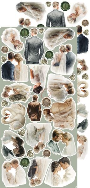 Комплект дизайнерска хартия с елементи за изрязване - Lifetime Loving You EXTRAS MIX - 18 листа