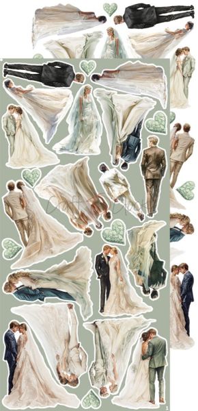 Комплект дизайнерска хартия с елементи за изрязване - Lifetime Loving You EXTRAS MIX - 18 листа