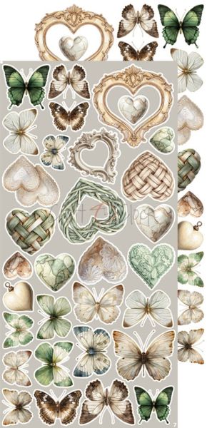 Комплект дизайнерска хартия с елементи за изрязване - Lifetime Loving You EXTRAS MIX - 18 листа