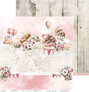 Комплект дизайнерска хартия - Baby Girl Universe - 6 листа