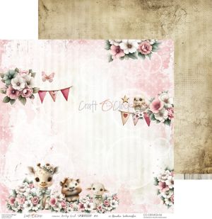 Комплект дизайнерска хартия - Baby Girl Universe - 6 листа