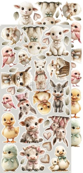 Комплект дизайнерска хартия с елементи за изрязване - Baby Girl Universe EXTRAS MIX - 18 листа