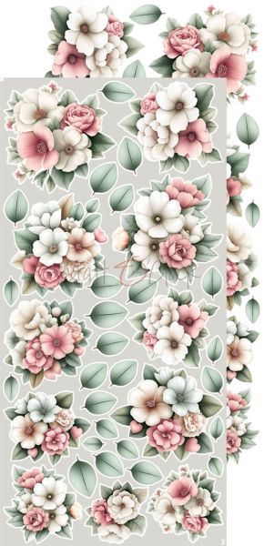 Комплект дизайнерска хартия с елементи за изрязване - Baby Girl Universe EXTRAS MIX - 18 листа