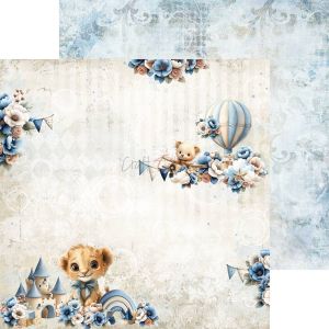 Комплект дизайнерска хартия - Baby Boy Universe MIX - 24 листа