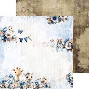 Комплект дизайнерска хартия - Baby Boy Universe - 24 листа