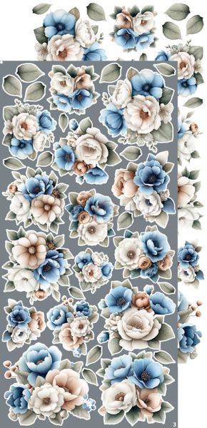 Комплект дизайнерска хартия с елементи за изрязване - Baby Boy Universe EXTRAS MIX - 18 листа