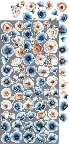 Комплект дизайнерска хартия с елементи за изрязване - Baby Boy Universe EXTRAS MIX - 18 листа