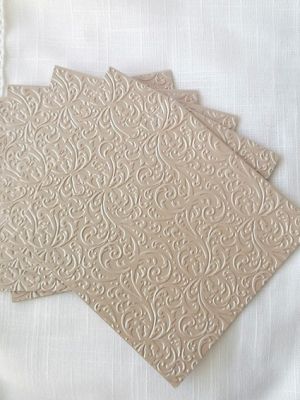 Перлени заготовки за картички с релеф - Majestic пясък - 5 бр.