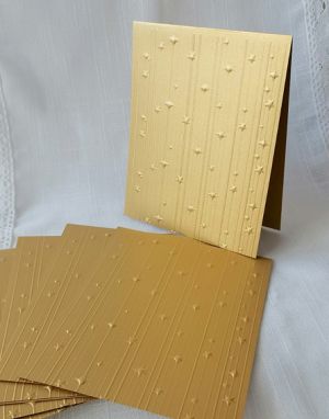 Перлени заготовки за картички с релеф - Golden Stars - 6 бр.