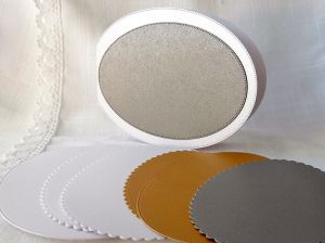 Перлени заготовки за картички - Oval - 4 бр.