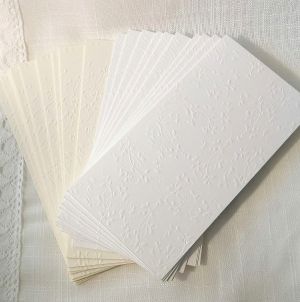 Релефни Заготовки за картички - FIRENZE White and Ivory - 10 бр.
