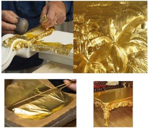 Шлак метал - Злато- 14.00  х 14.00 см. - 25 листи