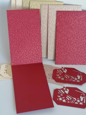 Перлени Релефни заготовки за картички - За нейното завършване - 8 бр.