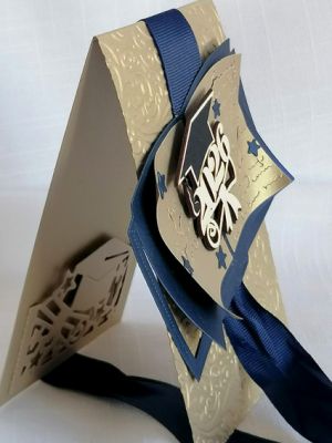 Перлени Релефни заготовки за картички - За неговото завършване - 8 бр.