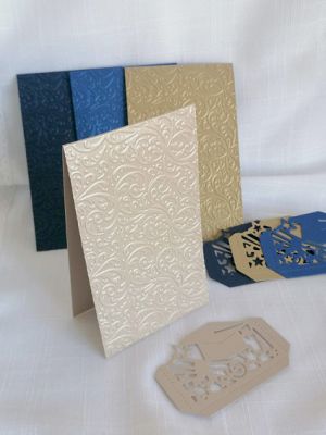 Перлени Релефни заготовки за картички - За неговото завършване - 8 бр.