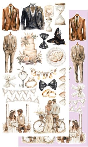 Комплект дизайнерска хартия - Romantic Boho - 6 листа