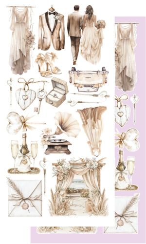 Комплект дизайнерска хартия - Romantic Boho - 6 листа