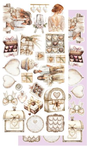 Комплект дизайнерска хартия - Romantic Boho - 6 листа