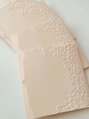 Перлени Релефни заготовки за картички - Coral - 1бр.