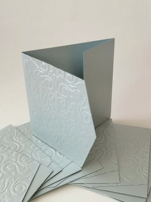 Перлени Релефни заготовки за картички - Silver Grey - 1бр.