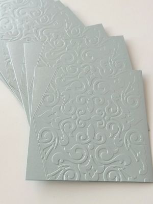 Перлени Релефни заготовки за картички - Silver Grey - 1бр.